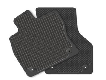 Juego de alfombras de caucho negro